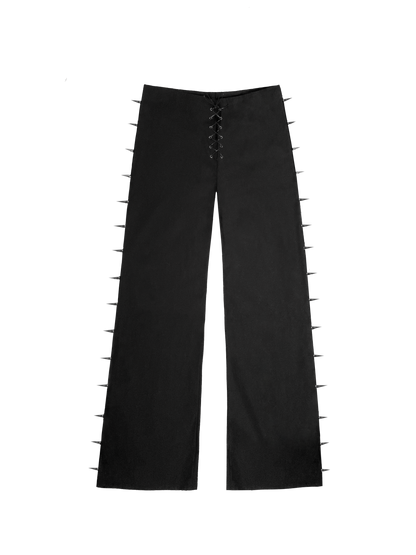 Studded Lace-Up Pants